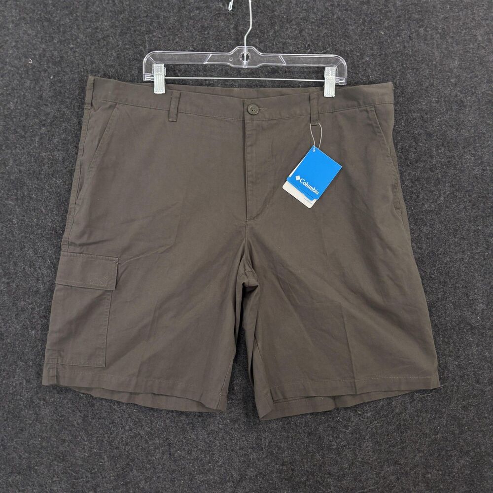Columbia Red Bluff Cargo Shorts Men's 40 Major 10" Cotton Canvas Outdoor Hiking